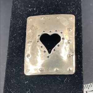 2.2.26-1 Handmade Monaco Sterling Silver Heart Brooch